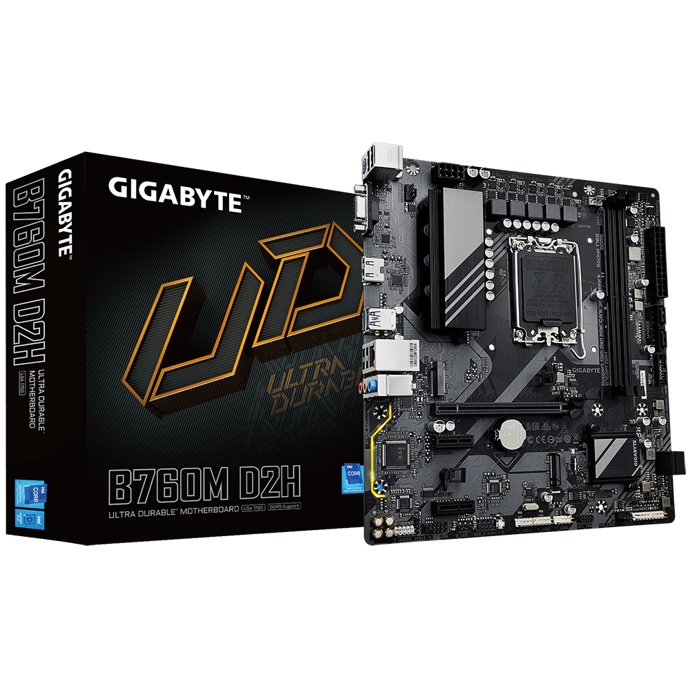 Gigabyte B760M D2H DDR5 Motherboard Supports Intel® Core™ 14th/ 13th /12th processors