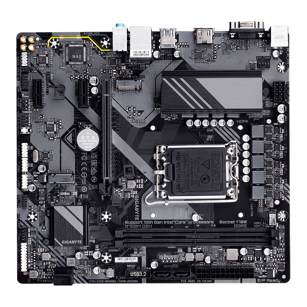 Gigabyte B760M D2H DDR5 Motherboard Supports Intel® Core™ 14th/ 13th /12th processors - Image 4