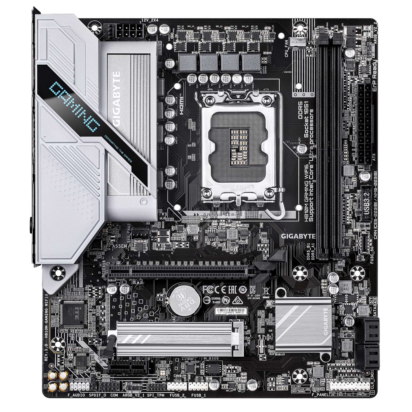 GIGABYTE H810M GAMING WIFI6 (Support for Intel® Core™ Ultra Processors) Motherboard - Image 2