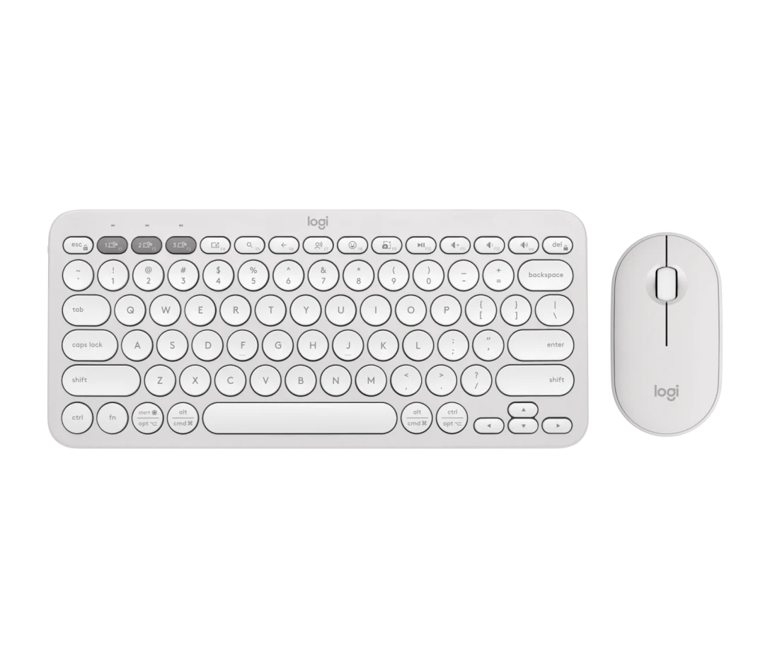 Logitech Pebble 2 Multi-Device Bluetooth Combo (Tonal White)